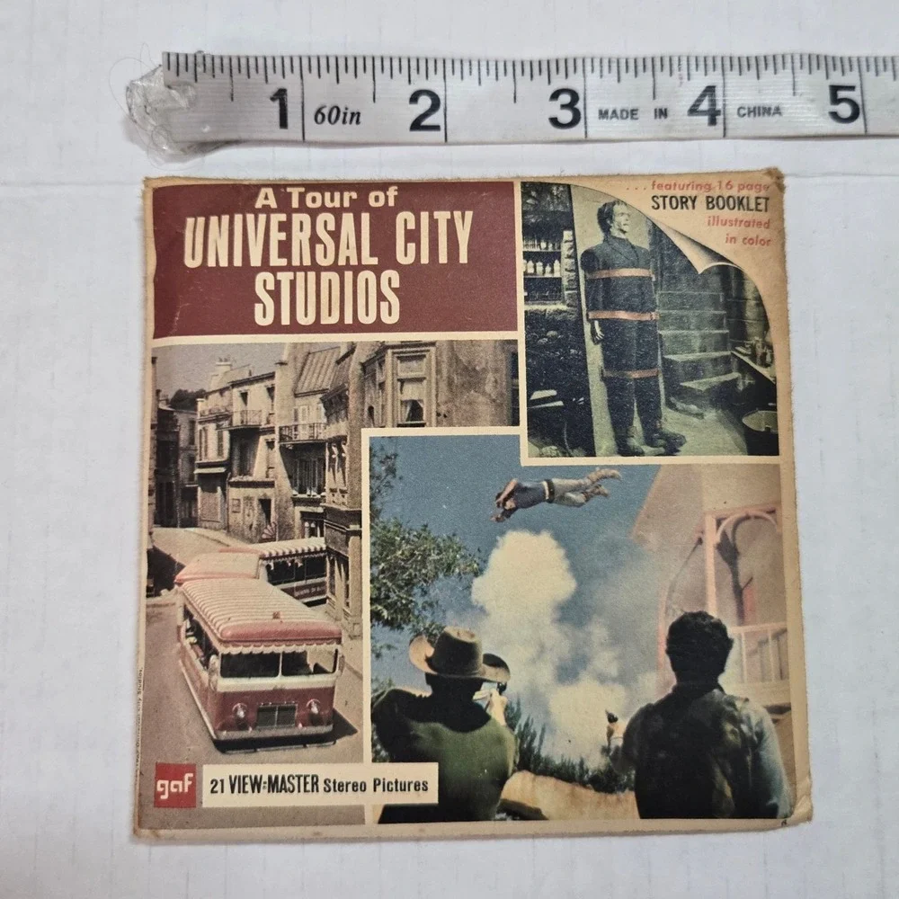 Vintage GAF View Master Universal City Studios 3 Reel Set B477 USA Made Complete